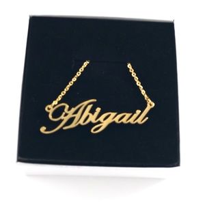 14K Gold Plated Name Necklace - Abigail